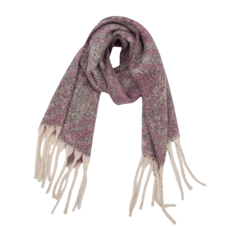 Women Winter Knitted Scarf Headscarf Ladies Casual Elegant Plaid Tassel Warm Scarve Mujer Foulard Thick Wrap Shawl Fashion New