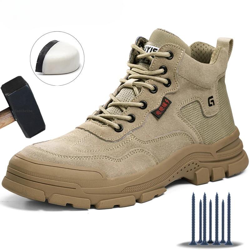 Men's Insulated Shoes 10KV All-season Insulated Electrician Boots Plastic-covered Toe Anti-crush and Anti-puncture Safety Shoes