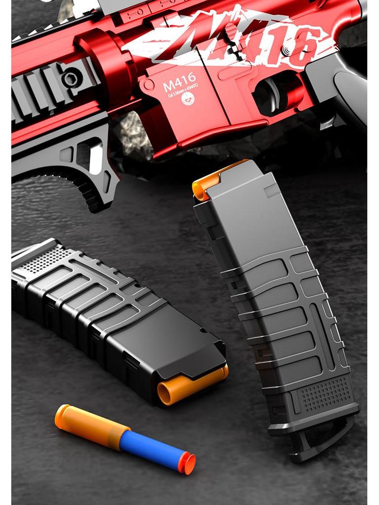 M416 Soft Bullet Manual Bolt Action Toy Gun for Kids - Shell Ejecting Simulation Assault Rifle for Boys