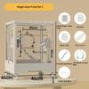 Double Transparent Parrot Cage Splash-proof Large Bird Cage Horizontal Silk Tiger Skin Mystic Phoenix Breeding Cage