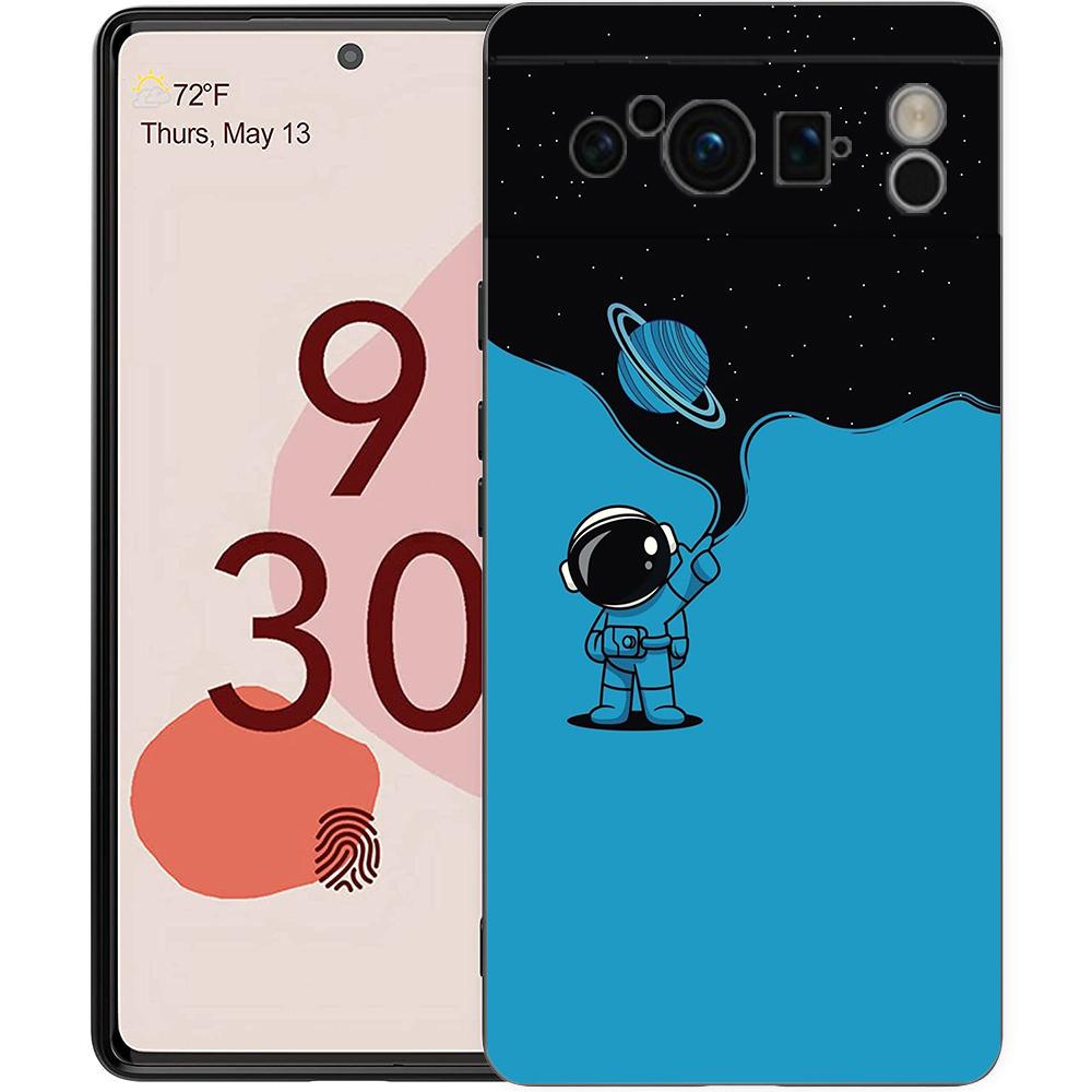 For Google Pixel 10 Pro Phone Case Pixel 9 Pro XL TPU Case Pixel 8 Pro 9A 8A 7A 7 6A 6 Pro Soft Cover Lovely Astronaut
