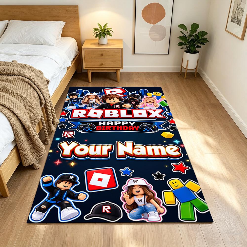 Roblox Customizable Name Floor Mat Design for Hallway Bedrooms Living Rooms Study room Antislip Carpet Office home decor Spiritual Gift