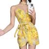 Internet Celebrity Douyin Yellow Robe Sexy Suspender Kimono Passion Free Fat MM Hot Suit
