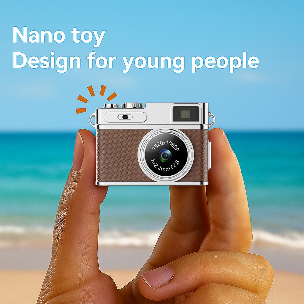 Magecam Retro digitální fotoaparát 1080P Videorekordér LED přisvětlení 0,96palcový IPS displej Přenosný Mini digitální fotoaparát
