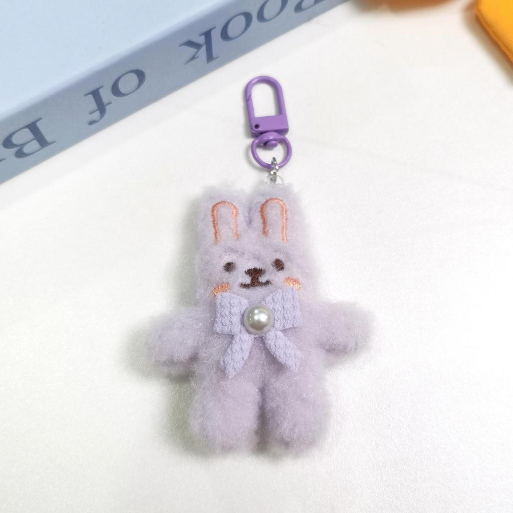Cartoon Rabbit Plush Keychain: Cute Backpack Charm & Student Gift