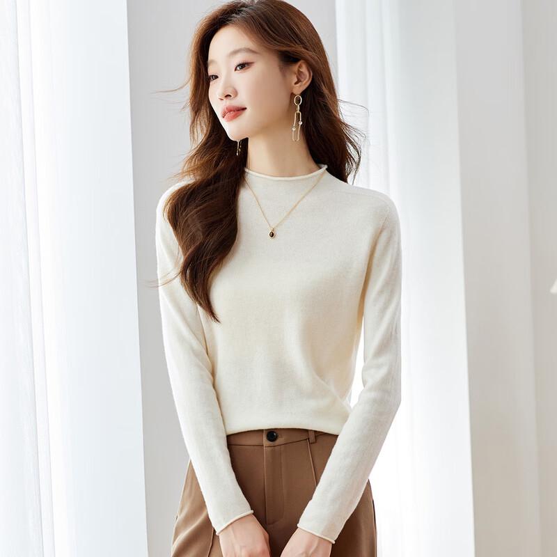 Srcr Women's 100% Pure Wool Turtleneck Sweater