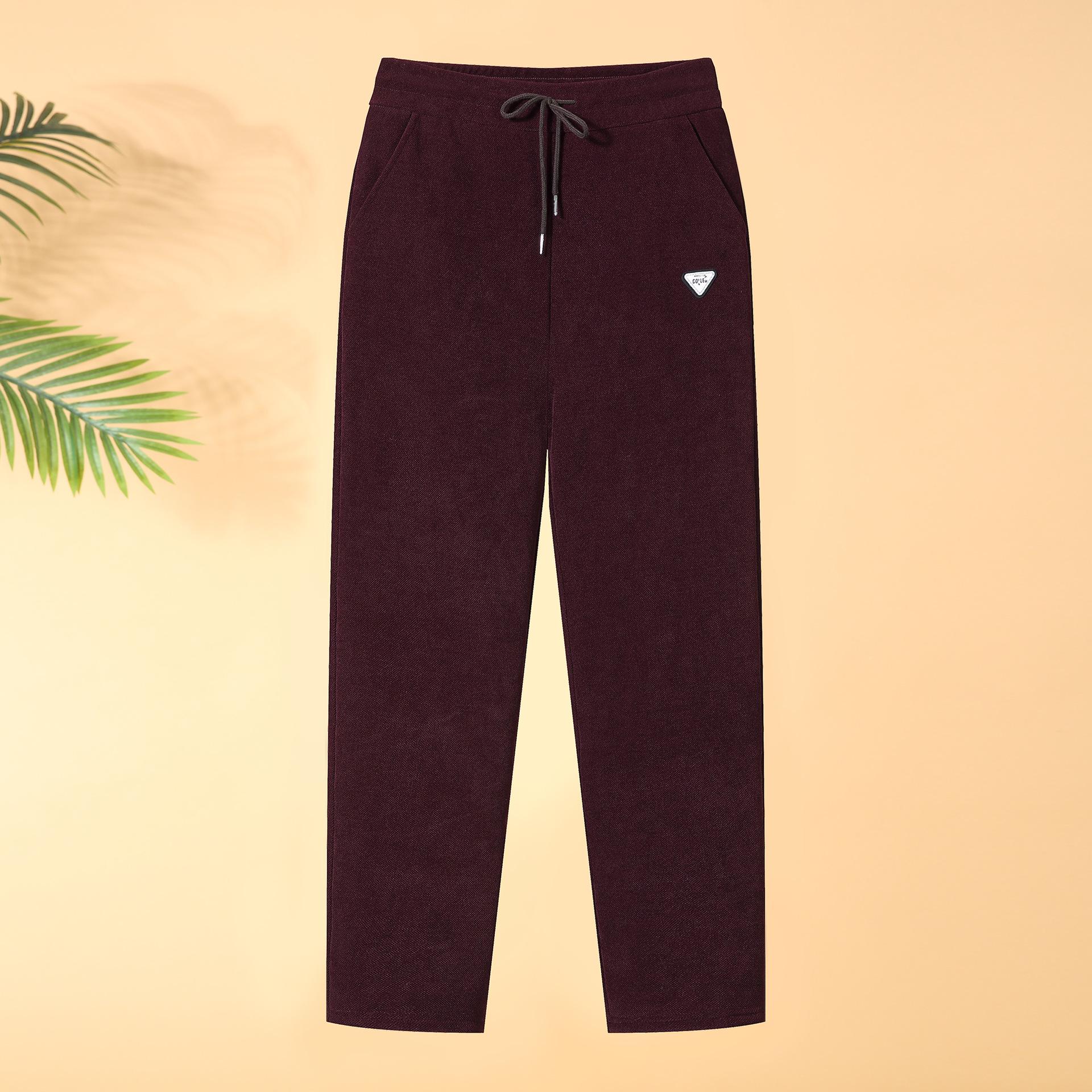 

2025 High-Waist Winter Cotton Pants: Plus Velvet, Thickened, Warm Straight-Leg for Middle-Aged & Elderly Women 2XL for 80-115 jin