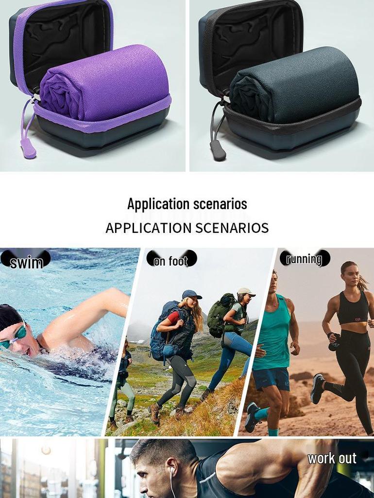 EVA Sports Quick-Drying Travel Towel - Portable, Sweat-Absorbing, and Fast-Drying for Fitness, Swimming, and Bathing.