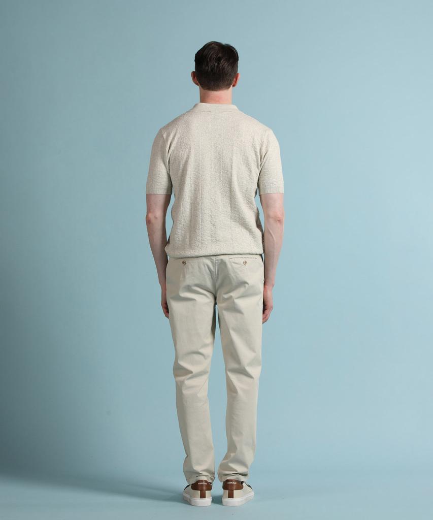 PANICALE Ivory Regular Slim Fit Twill Pants