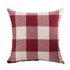 45cm Plaid Print Flachs Quadrat Kissenbezug Kissenbezug Kissenbezug Home Decor