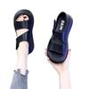 Sandalias Romanas de Cuero Genuino Suave para Mujer, Nuevas, Suela Gruesa Tipo Muffin, Suela Fina Casual Suave, Zapatos Fragantes para la Playa