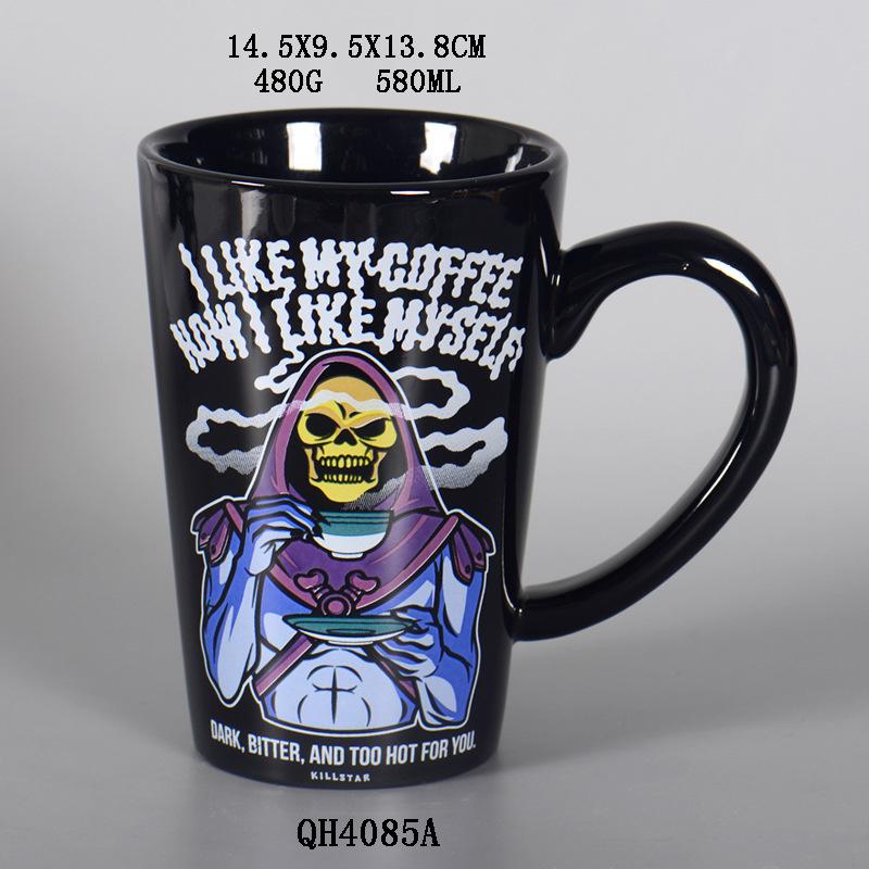 

Хэллоуин Скелет Кошка Керамическая Кружка Милая Готическая Чашка Для Девочек Офисная Посуда Для Кофе Чая Дома На Рабочем Столе Подарок Украшение 301-400ml