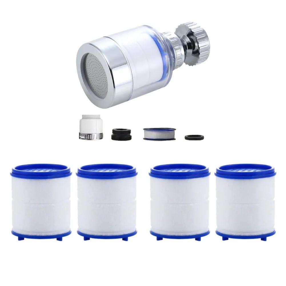 Faucet Purifier Sprayer Head 360 Degree Rotating Faucet Water Clean Filter Purifier Anti-splash for Household Kitchen Bathroom