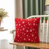 Throw Pillowcase Christmas Snowflake Printed Hidden Zipper Design Dust-proof Soft Comfortable Touch