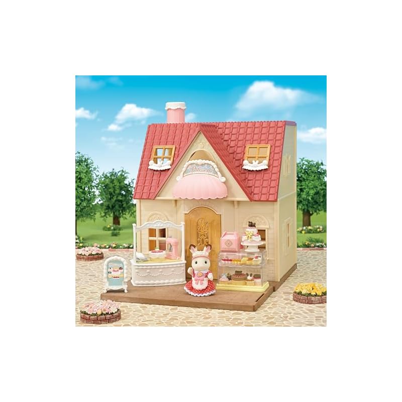 Sylvanian Families Shop Furniture Set [Sweet Patissier First Cake Shop Set] Mi-92 ST Mark Certified Ages 3+ Toy Dollhouse Sylvanian Families Epoch