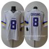 Mens Embroidered Minnesota Vikings NFL Football Jersey T-Shirt Cotton Blend Sportswear Fans