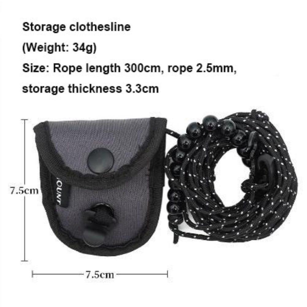 

Windproof Outdoor Hiking Lamp Pot 300cm Organizer Rope High Quality Travel Clothesline