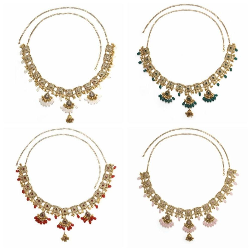 Beads Ethnic Style Belt Bell Pendant Body Chain Versatile Tassel Belly Chain  Dress Ornament