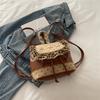 Backpack Fashion Spliced Small Flower Mini Korean Fashionable All-matching Sweet Cute Woman Contrasting Colors Daily