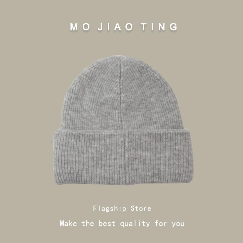 Classic Style Korean Beanie For Women Premium Cotton Knit Warm Hat Winter