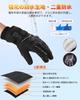 Heated Motorcycle Gloves and Back of Heater Gloves with Knitted Wrist 4 Temperature Touchscreen Reflective Unisex for Winter and Outdoor Use [Heated