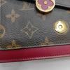[Pre-Owned] Flore Flower Buckle Classic Monogram Coated Canvas With Calfskin Flower Chain Clutch Shoulder Crossbody Bag - Very Good #1N135A1