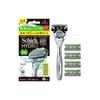 Schick Hydro Extreme Sensitive Skin Combo Pack (Shaft + 5 Blades) Men's Shaving Razor
