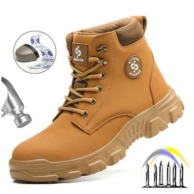 Schoenen met stalen neus voor heren Lichtgewicht Anti-smash Sneakers met stalen neus Onverwoestbare Werklaarzen Bouw Veiligheidsschoenen