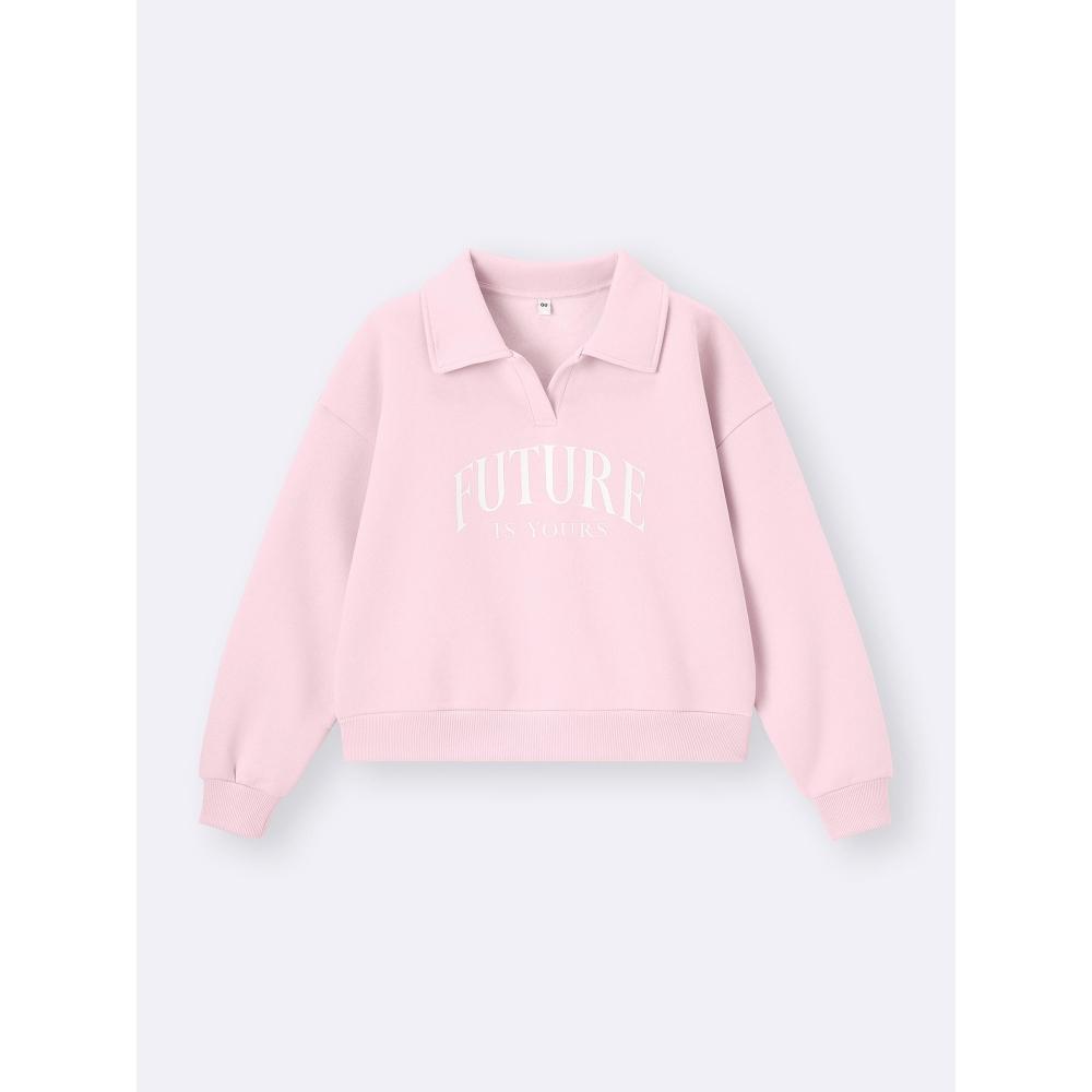 Gu By Uniqlo Girls Heavyweight Sweat Polo Shirt Jr