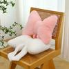 Solid Color Bow Throw Pillow Cushion Chair Car Pillow Head Girl Heart Valentine's Day Gift Exchange