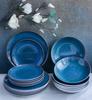 Lubiana Boss Kerajet Cosmos Service 6/18 Service Speiseteller 9154 /631 Blau