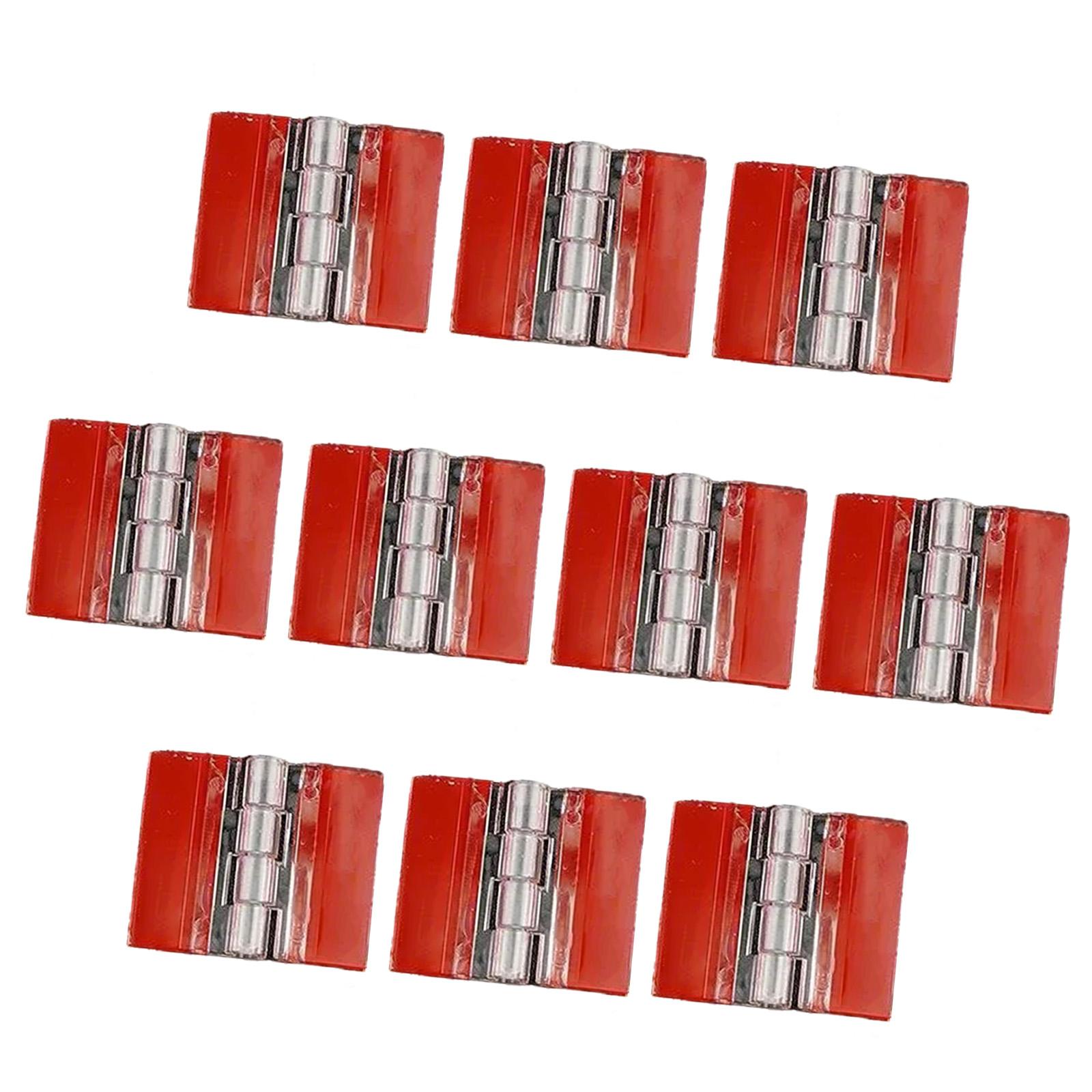 

10 шт. Прозрачные самоклеящиеся акриловые петли с сильным клеем, гибкие складные петли, маленькие для шкафов и мебели A