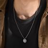 Men's Retro Silver Color Stainless Steel Cross Pendant Necklaces,New Punk Religious Faith Collar Gifts To Him Jewelry