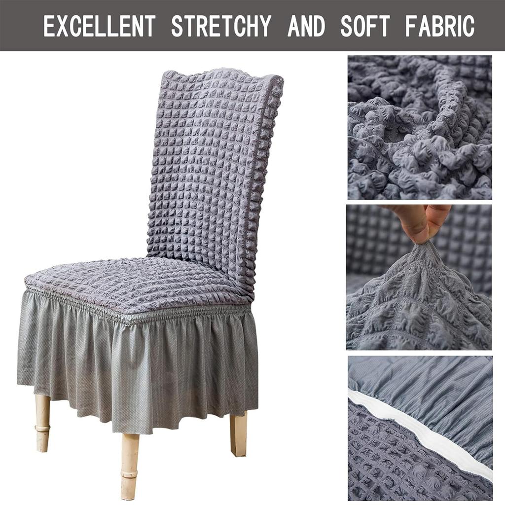 Stretch Chair Slipcovers with Skirt Removable Washable Thicken Chair Protector Cover Stretch Chair Slipcover