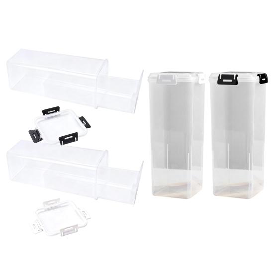 Airtight Bread Container Storage Box with Drawer Tray Transparent Lid Extend Shelf Life Bagel Kitchen Bread Organizer