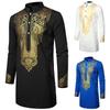 Men's Casual African Style Long Sleeve Print Shirt