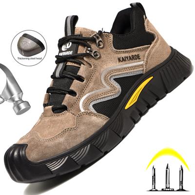 Arbeitsschuhe mit Stahlkappe, Turnschuhe für Herren, pannensicher, unzerstörbare Schuhe, atmungsaktive Sicherheitsschuhe für Herren, Anti-Smash-Arbeitssicherheitsstiefel