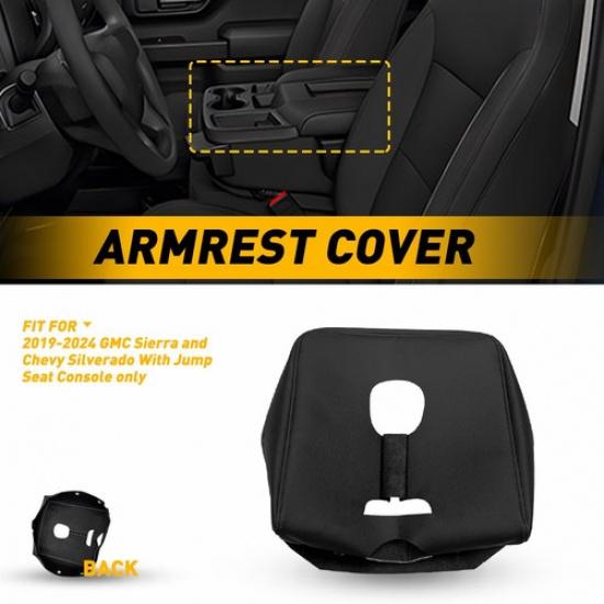 Center Console Armrest Lid Leather for Skin -2024 GMC Chevy Sierra Silverado