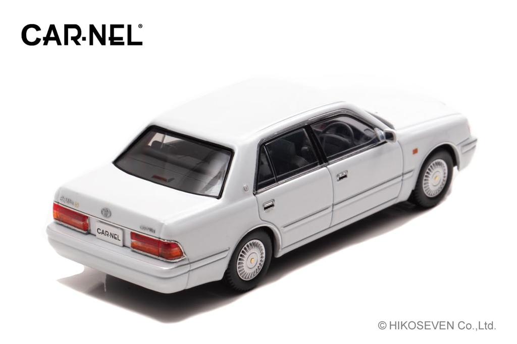 CARNEL 1/43 Scale Toyota Crown Royal Saloon G (JZS155) 1999 Crystal White Pearl Shine Finished Model