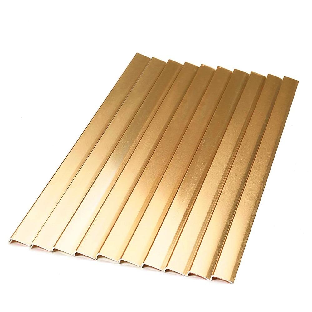 

10PCS Right Angle Wall Corner Protective Sticker L-shaped Metal Strip Furniture Ornament золотий