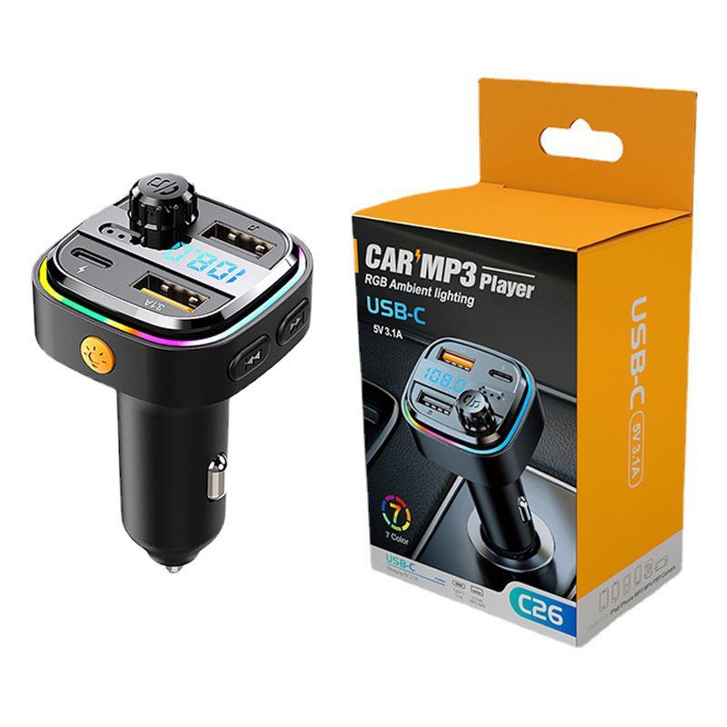 New Bluetooth Car MP3 Charger with FM Transmitter & Quick Charge