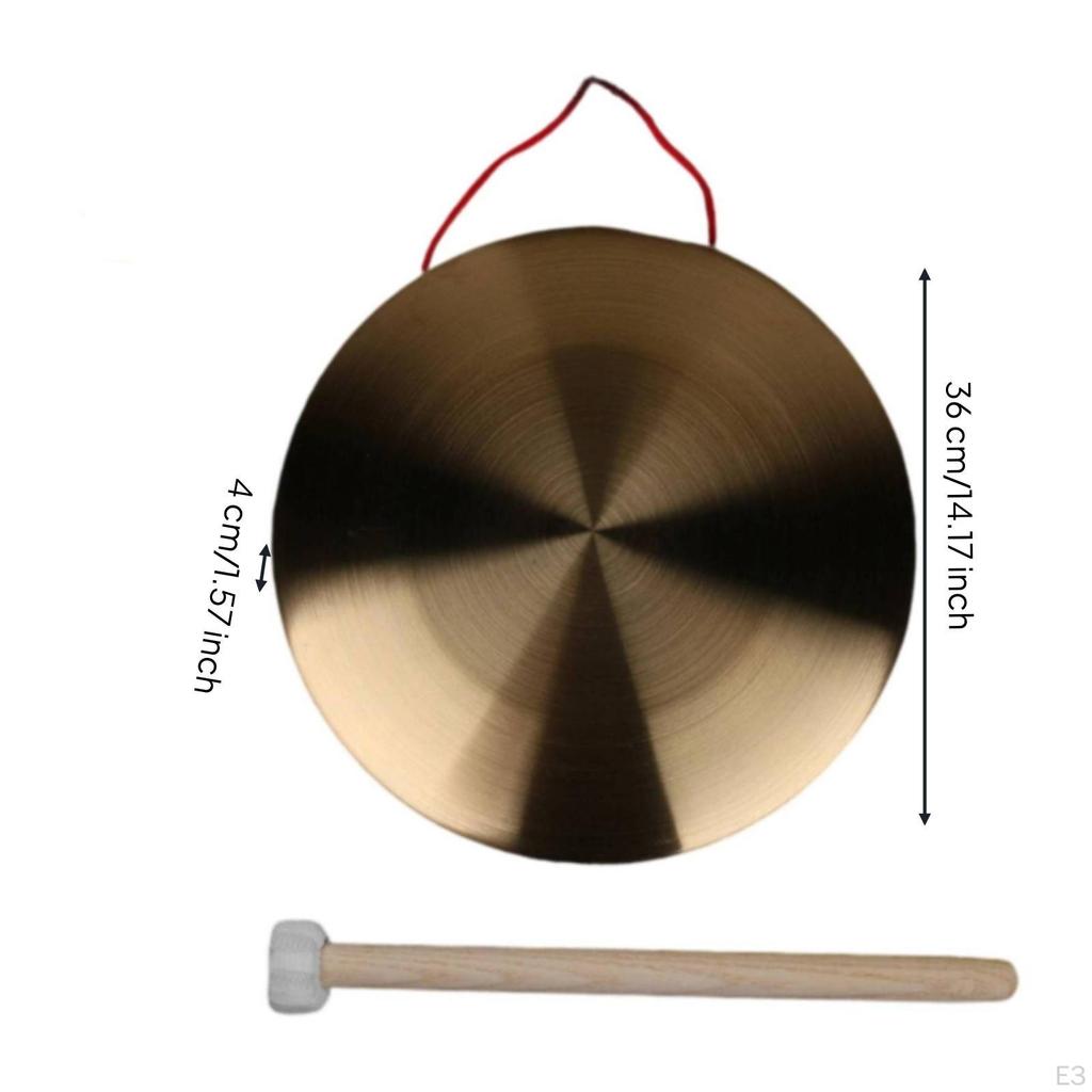 Gong Suono Chiaro con Battente Strumento a Percussione Risonante per Insegnanti,