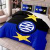 Inter Milan 3Pcs Bedding Set Duvet Cover With Two Pillowcases For Bedroom Home Decoration