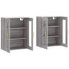 Wall Cabinets 2 pcs Grey Sonoma Wood Based Panel