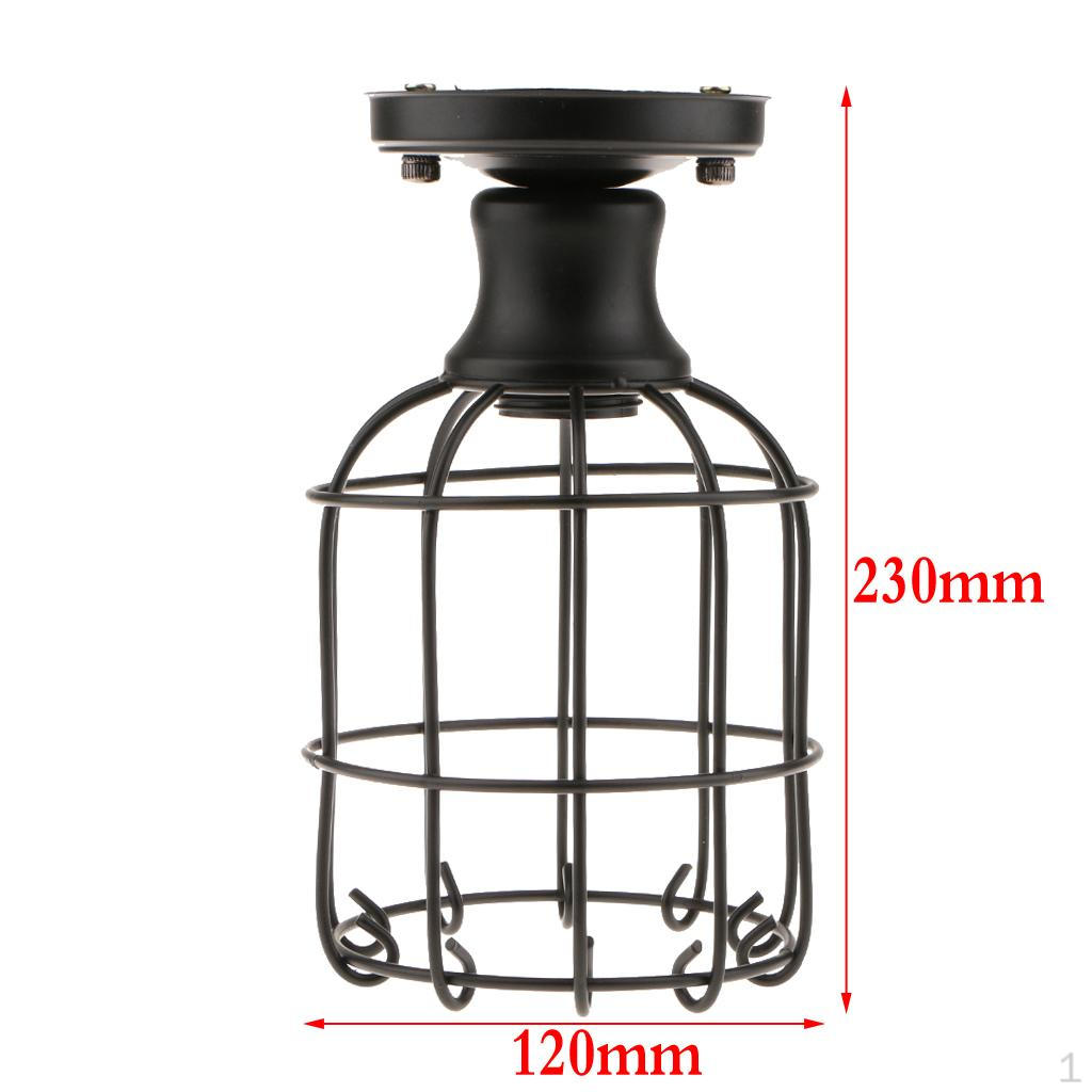 Черный ретро металлический потолочный абажур для #4