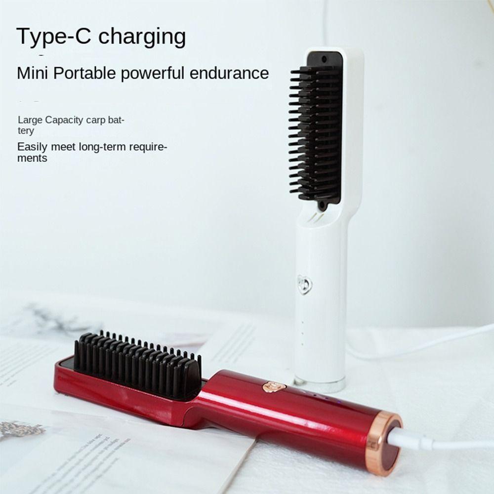 

2 in 1 Hair Hot Comb Heart Button Hair Straightener New Styling Tools Women