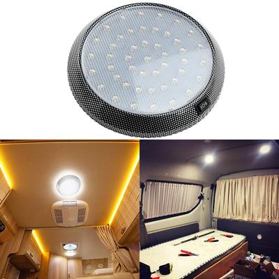 White Round Style LED Car Interior Reading Light Bulb Reading Lamp Automobiles Car Dome Roof Ceiling Interior Light 46LED 12V