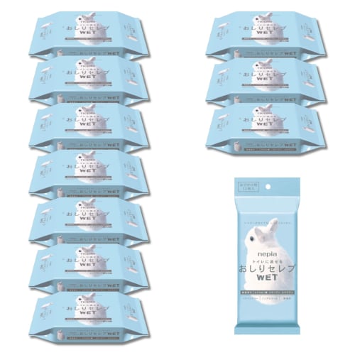Bulk Purchase: Nepia Butt Celeb Wet Refills (60 Sheets Per Pack, 10-pack) + Bonus + 3you_syop Original Pocket Tissues