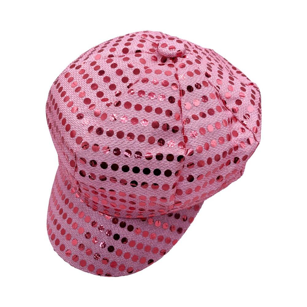 Dress Up Glitter Caps Octagonal Costume Hat Halloween Disco Sequin Hat Men Women