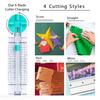 ecraft Paper Trimmer, Craft Paper Cutter, 4 Styles, Multifunctional Scrapbooking Tool with Dial Blades for Straight, Wavy, Dot, Perforated, and Creasi